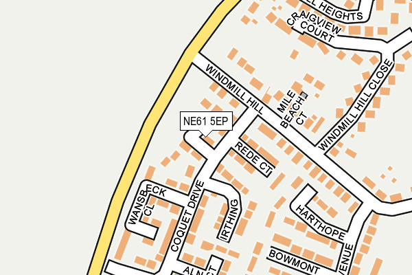 NE61 5EP map - OS OpenMap – Local (Ordnance Survey)
