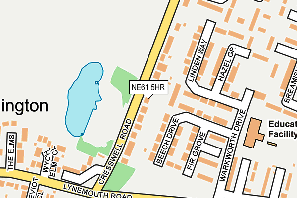 NE61 5HR map - OS OpenMap – Local (Ordnance Survey)