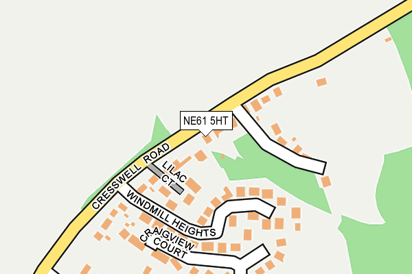 NE61 5HT map - OS OpenMap – Local (Ordnance Survey)