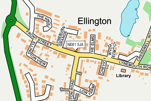 NE61 5JA map - OS OpenMap – Local (Ordnance Survey)