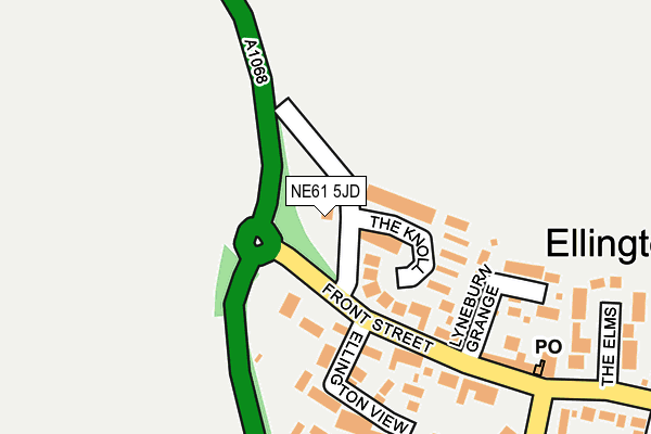 NE61 5JD map - OS OpenMap – Local (Ordnance Survey)