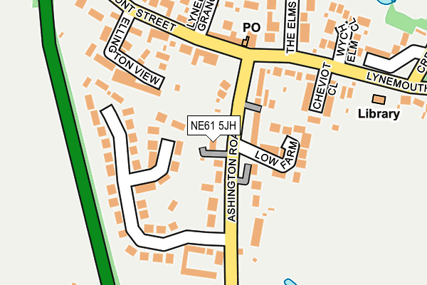 NE61 5JH map - OS OpenMap – Local (Ordnance Survey)