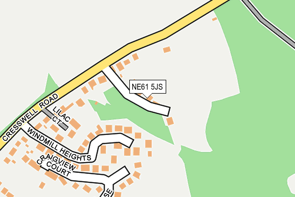 NE61 5JS map - OS OpenMap – Local (Ordnance Survey)