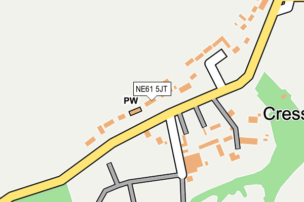 NE61 5JT map - OS OpenMap – Local (Ordnance Survey)