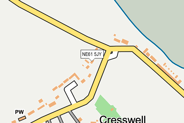 NE61 5JY map - OS OpenMap – Local (Ordnance Survey)