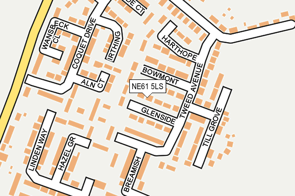 NE61 5LS map - OS OpenMap – Local (Ordnance Survey)