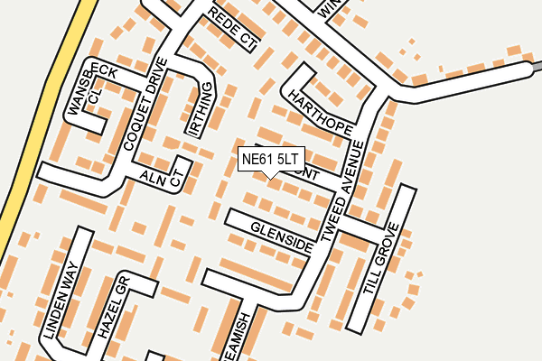 Map of NORTHUMBERLAND HOMES LTD at local scale