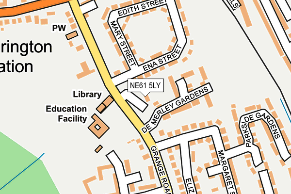 NE61 5LY map - OS OpenMap – Local (Ordnance Survey)