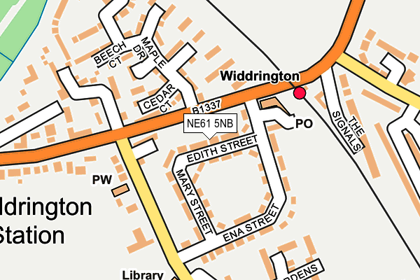 NE61 5NB map - OS OpenMap – Local (Ordnance Survey)