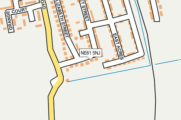 NE61 5NJ map - OS OpenMap – Local (Ordnance Survey)