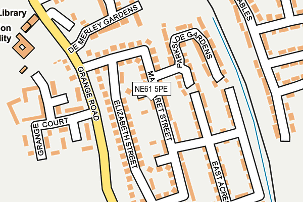 NE61 5PE map - OS OpenMap – Local (Ordnance Survey)