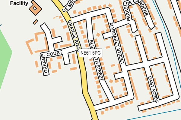 NE61 5PG map - OS OpenMap – Local (Ordnance Survey)