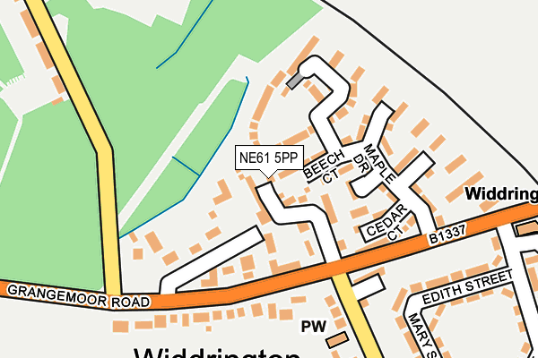 NE61 5PP map - OS OpenMap – Local (Ordnance Survey)