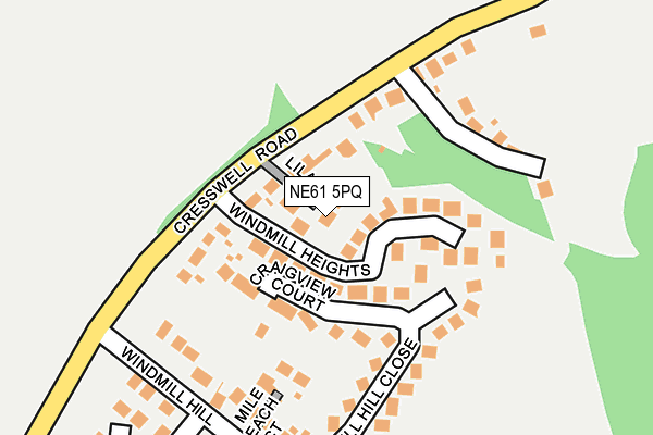 NE61 5PQ map - OS OpenMap – Local (Ordnance Survey)