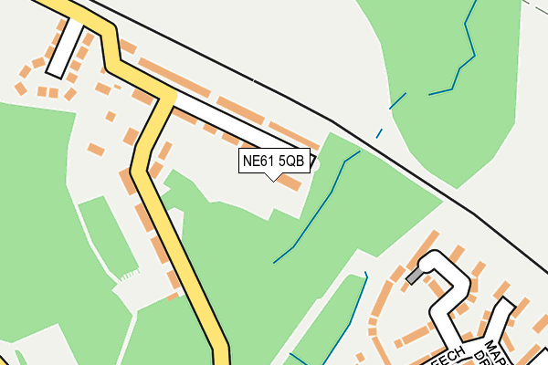 NE61 5QB map - OS OpenMap – Local (Ordnance Survey)