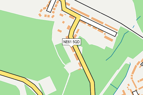 NE61 5QD map - OS OpenMap – Local (Ordnance Survey)