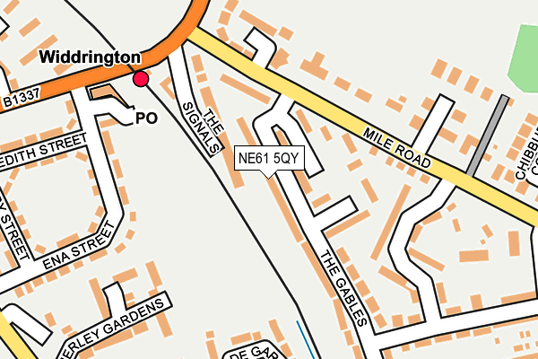 NE61 5QY map - OS OpenMap – Local (Ordnance Survey)