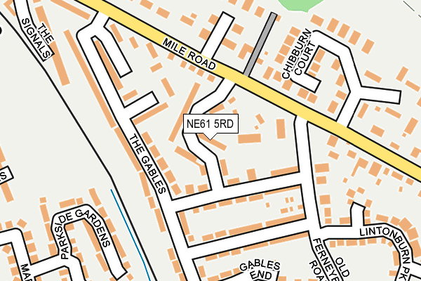 NE61 5RD map - OS OpenMap – Local (Ordnance Survey)