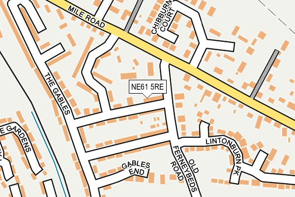 NE61 5RE map - OS OpenMap – Local (Ordnance Survey)