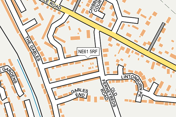 NE61 5RF map - OS OpenMap – Local (Ordnance Survey)