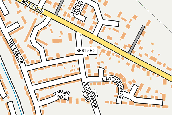 NE61 5RG map - OS OpenMap – Local (Ordnance Survey)