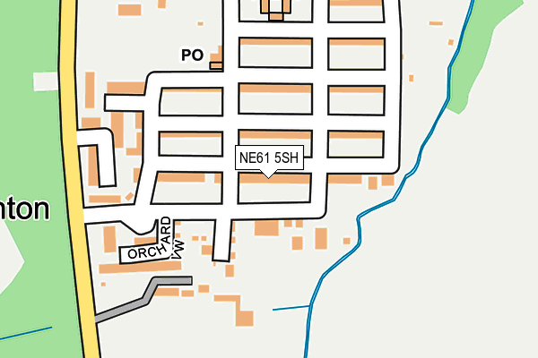 NE61 5SH map - OS OpenMap – Local (Ordnance Survey)