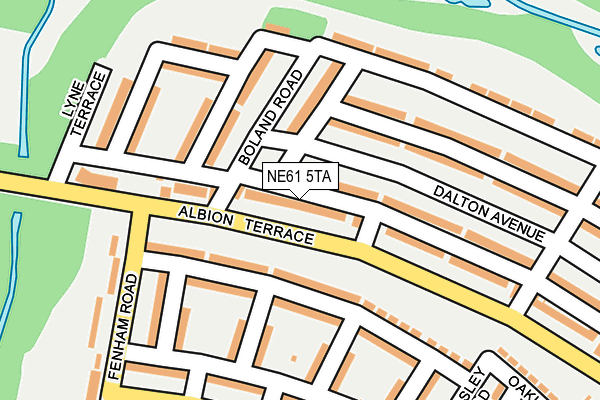 NE61 5TA map - OS OpenMap – Local (Ordnance Survey)