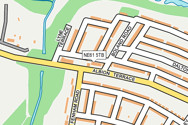 NE61 5TB map - OS OpenMap – Local (Ordnance Survey)