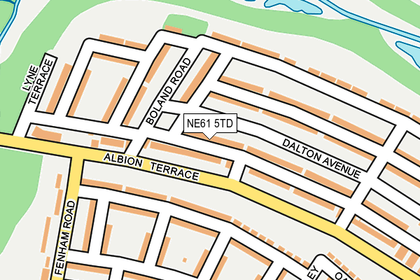 NE61 5TD map - OS OpenMap – Local (Ordnance Survey)