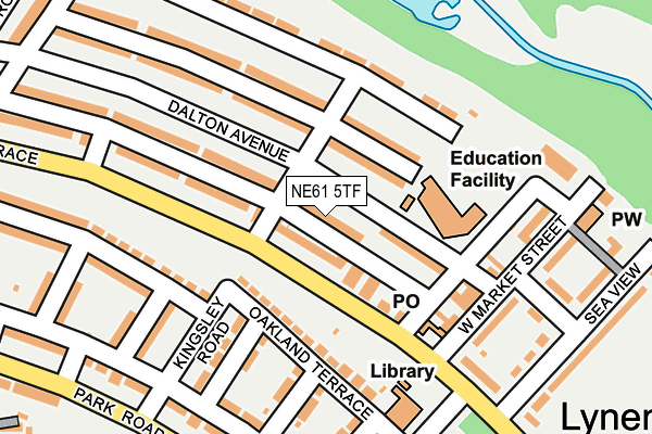 NE61 5TF map - OS OpenMap – Local (Ordnance Survey)