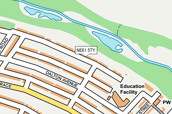 NE61 5TY map - OS OpenMap – Local (Ordnance Survey)