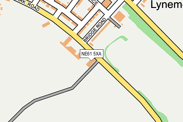 NE61 5XA map - OS OpenMap – Local (Ordnance Survey)