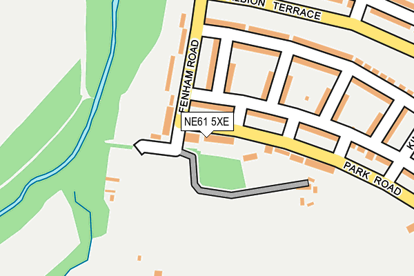 NE61 5XE map - OS OpenMap – Local (Ordnance Survey)