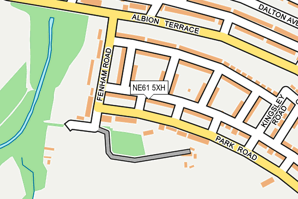 NE61 5XH map - OS OpenMap – Local (Ordnance Survey)