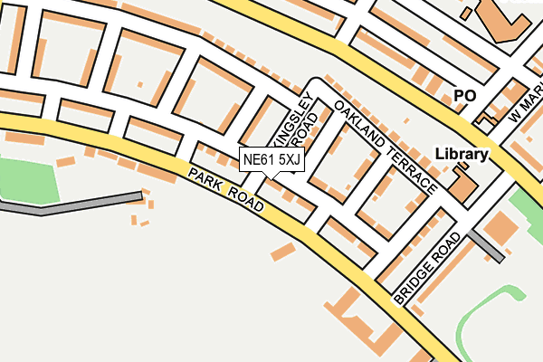 NE61 5XJ map - OS OpenMap – Local (Ordnance Survey)