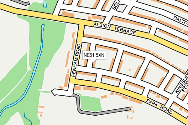 NE61 5XN map - OS OpenMap – Local (Ordnance Survey)