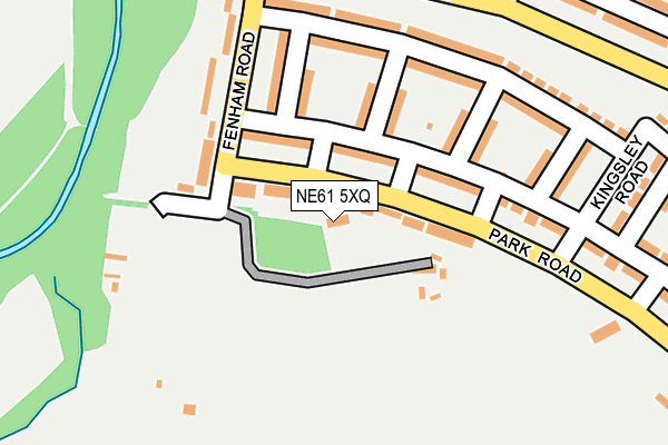 NE61 5XQ map - OS OpenMap – Local (Ordnance Survey)