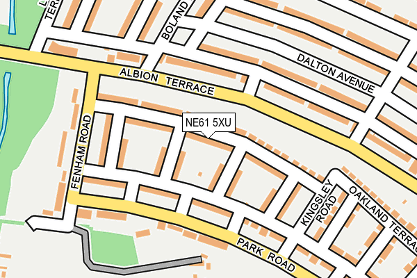 NE61 5XU map - OS OpenMap – Local (Ordnance Survey)