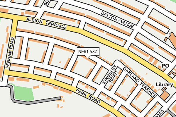 NE61 5XZ map - OS OpenMap – Local (Ordnance Survey)