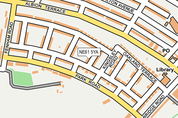 NE61 5YA map - OS OpenMap – Local (Ordnance Survey)
