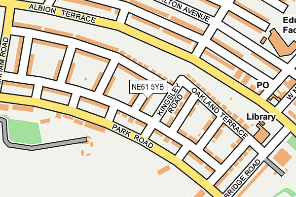 NE61 5YB map - OS OpenMap – Local (Ordnance Survey)