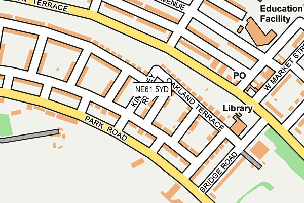 NE61 5YD map - OS OpenMap – Local (Ordnance Survey)