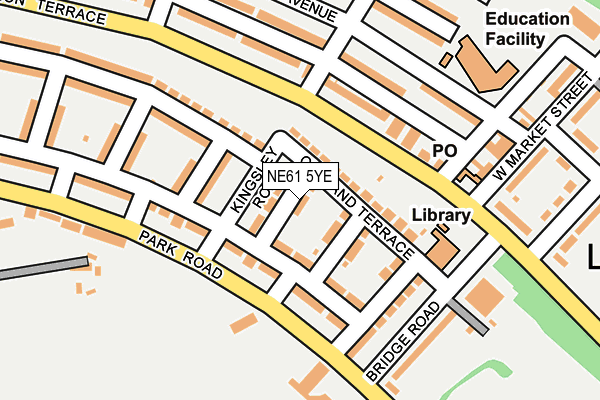 NE61 5YE map - OS OpenMap – Local (Ordnance Survey)