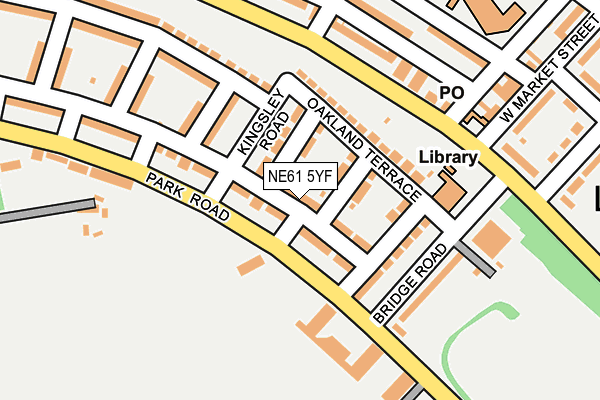 NE61 5YF map - OS OpenMap – Local (Ordnance Survey)