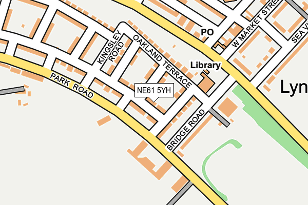NE61 5YH map - OS OpenMap – Local (Ordnance Survey)
