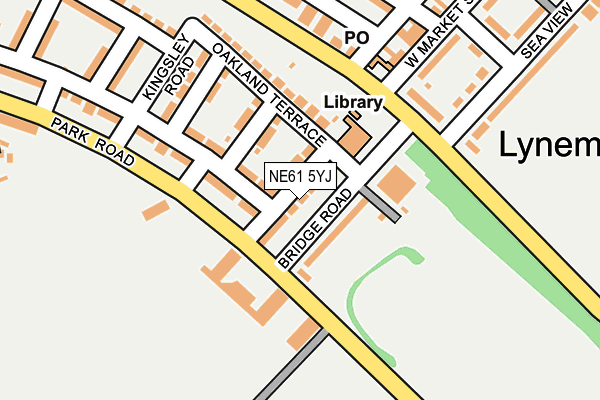 NE61 5YJ map - OS OpenMap – Local (Ordnance Survey)