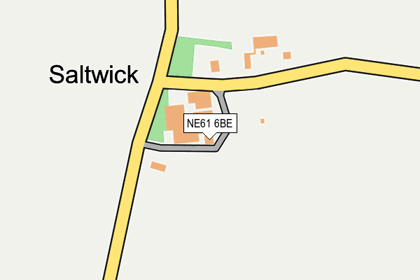 NE61 6BE map - OS OpenMap – Local (Ordnance Survey)