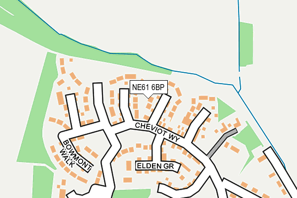 NE61 6BP map - OS OpenMap – Local (Ordnance Survey)