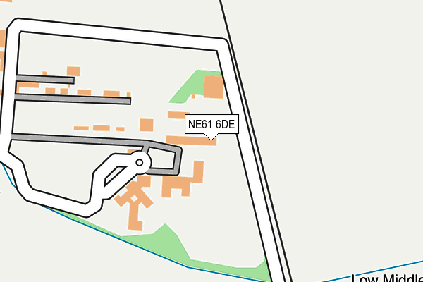 NE61 6DE map - OS OpenMap – Local (Ordnance Survey)