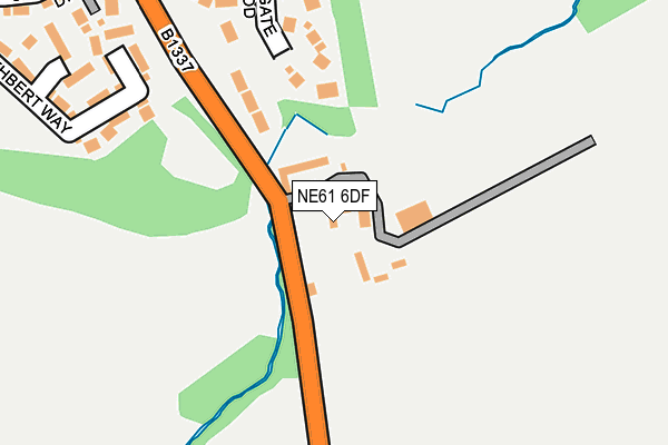 NE61 6DF map - OS OpenMap – Local (Ordnance Survey)